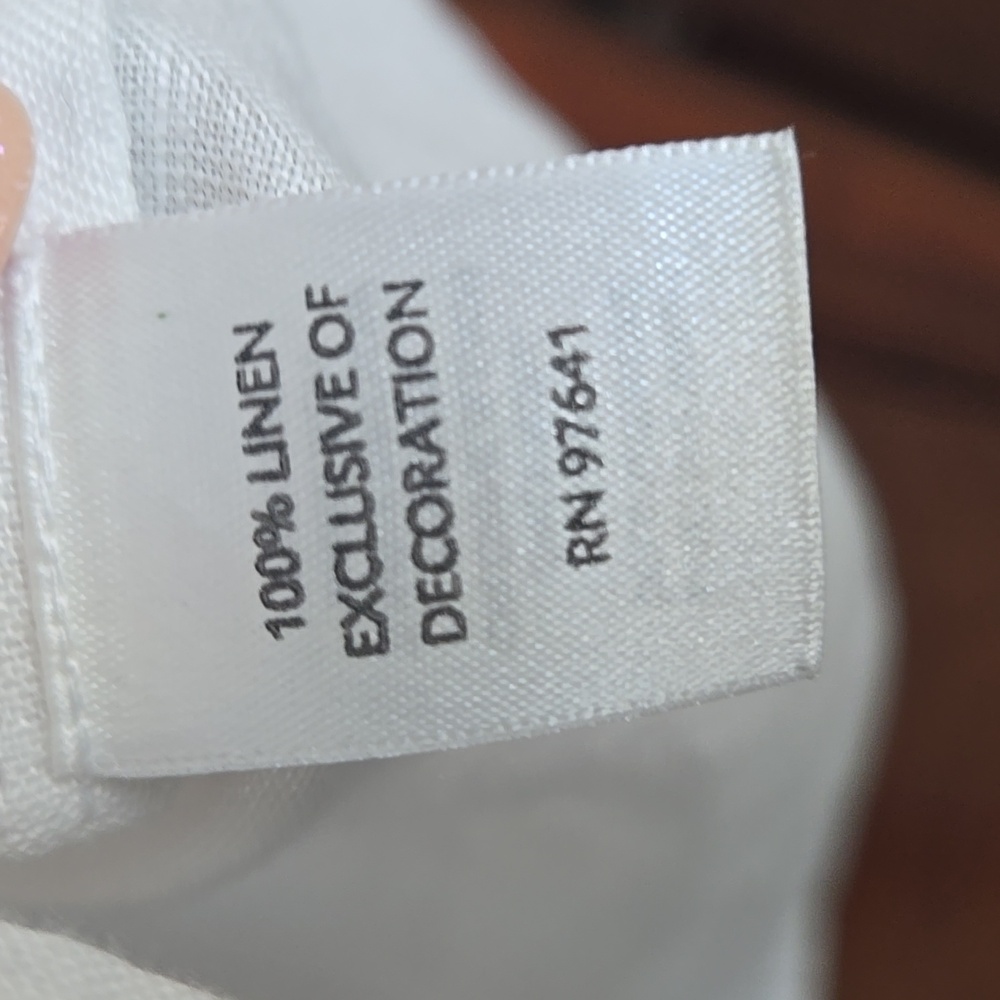 J Jill White Linen V-Neck Tank Top, Size: Small - Picture 6 of 7